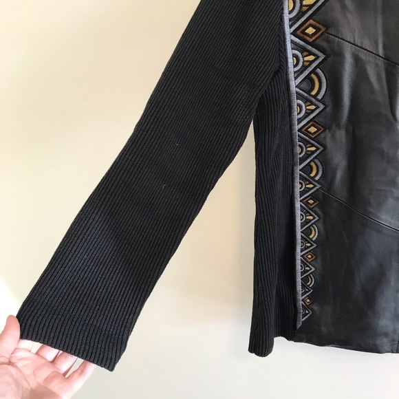 Bob Mackie | Embroidered Leather Jacket - Picture 4 of 7